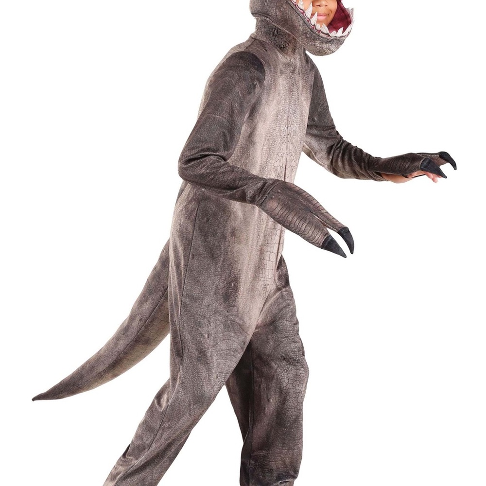 Brown T-Rex Halloween Costume with Realistic Design